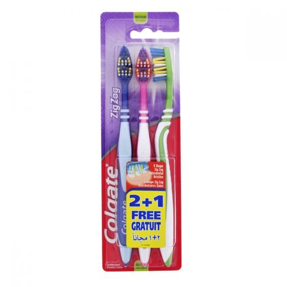 COLGATE ZIGZAG PLUS MED TRIPPLE PACK TOOTH BRUSH            