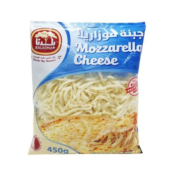 BALADNA MOZZARELLA SHREDDED CHEESE FULL FAT 450GM