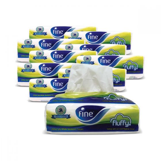 FINE FACIAL TISSUE FLUFFY 2PLY 180S