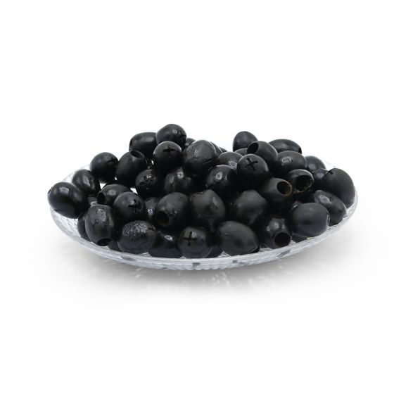 SPAIN PITED BLACK OLIVES 1KG