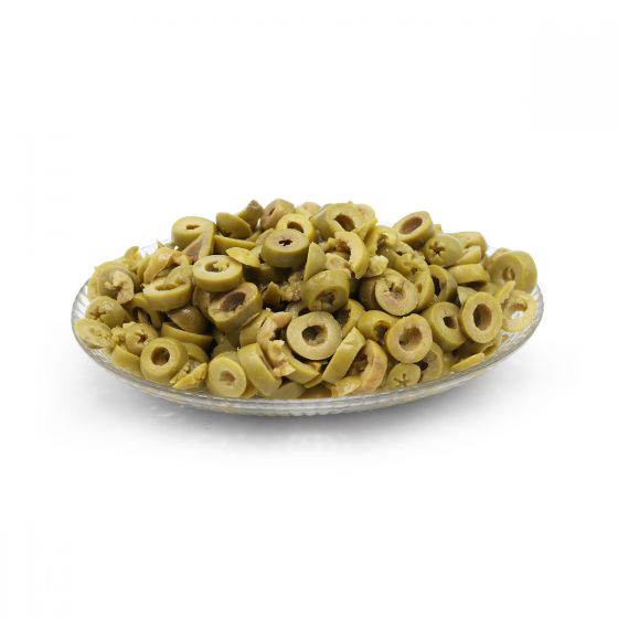 GREEN OLIVES SLICED 1KG