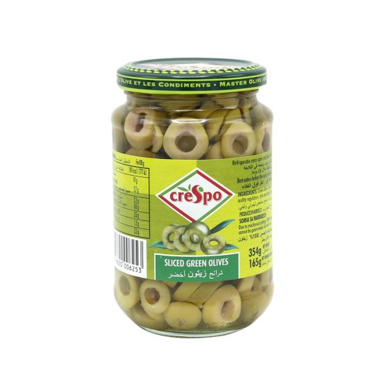 CRESPO GREEN SLICE OLIVES 165GM