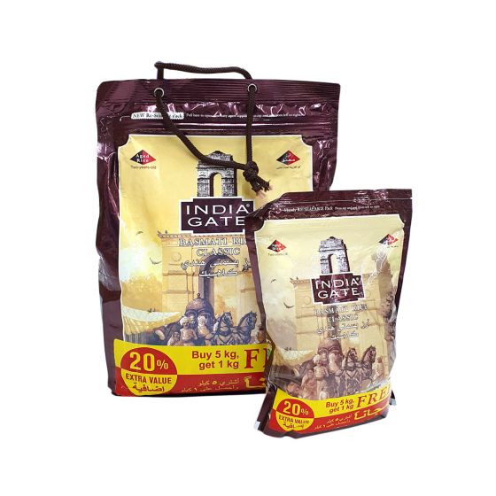 INDIA GATE  BASMATHI RICE 5KG+1KG FREE